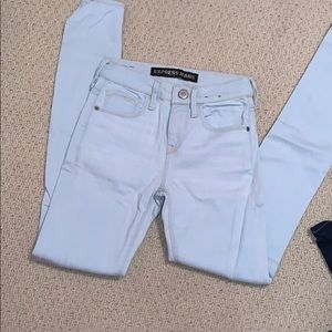 Express light blue skinny jeans